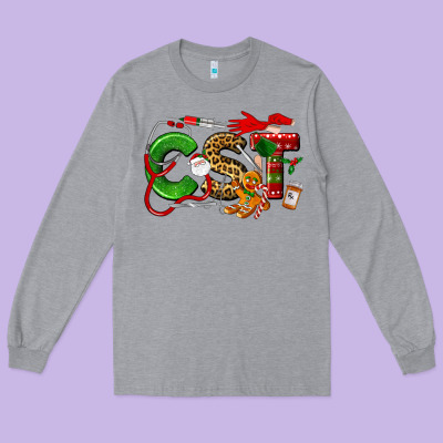 Christmas Cetified Surgical Technologist Long Sleeve Tee Designed By Lillyallendesigns