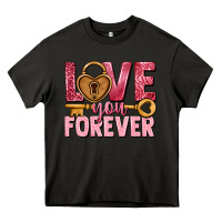 Asphalt Love you forever Valentine's Day Heavy Core Tee - HowdyJamesFarm
