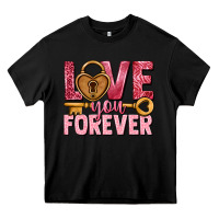 Black Love you forever Valentine's Day Heavy Core Tee - HowdyJamesFarm