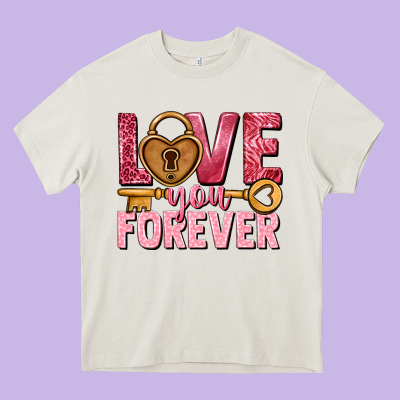 Love You Forever Valentine's Day Heavy Core Tee Designed By Howdyjamesfarm
