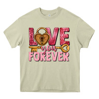 Mossy Love you forever Valentine's Day Heavy Core Tee - HowdyJamesFarm