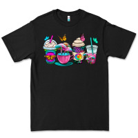 Black tie dye coffee cups Premium Tee - OliviaCreatesArt