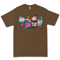 Cacao tie dye coffee cups Premium Tee - OliviaCreatesArt
