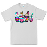 Dove Grey tie dye coffee cups Premium Tee - OliviaCreatesArt