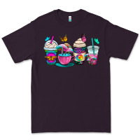 Plum tie dye coffee cups Premium Tee - OliviaCreatesArt