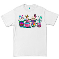 White tie dye coffee cups Premium Tee - OliviaCreatesArt