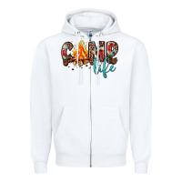 White camp life Zipper Hoodie - JahusDesignShop