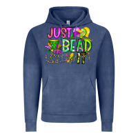 Vintage Denim Just Bead it Vintage Hoodie - CowhideDigitalArt