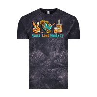 Cloud Black Peace Love Whiskey Vintage Tee - BundleAndBundleShop