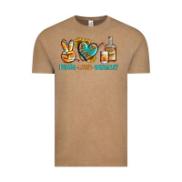 Vintage Coffee Peace Love Whiskey Vintage Tee - BundleAndBundleShop