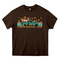 Chocolate Brown western animals truck Heavy Core Tee - Jasminsmagicworld