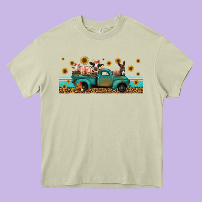 Western Animals Truck Heavy Core Tee Designed By Jasminsmagicworld
