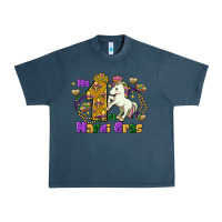 Midnight Navy my first mardi gras unicorn Urban Heavy Tee - FaDigitalArtStudio