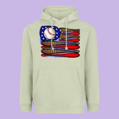 Leopard Baseball Flag3 Heavyweight Hoodie Designed By Jahusdesignshop