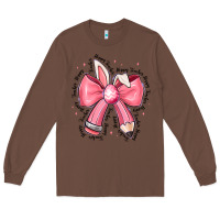 Chestnut easter bunny pencil bow Long Sleeve Tee - CowhideDigitalArt