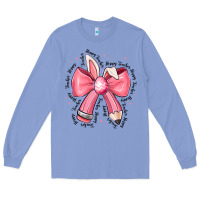 Colony Blue easter bunny pencil bow Long Sleeve Tee - CowhideDigitalArt