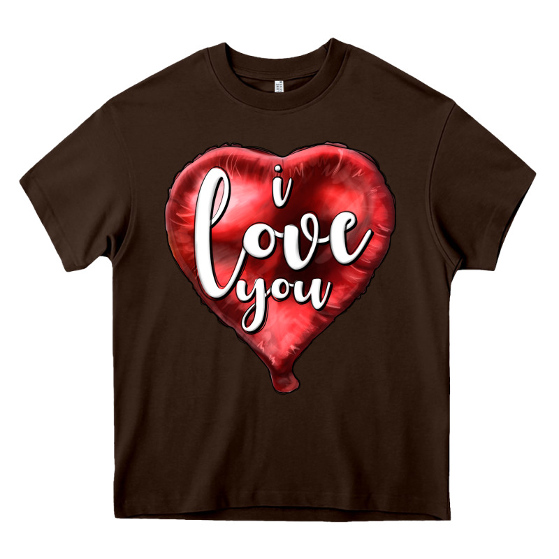 I Love You Heart Balloon Valentine's Day Heavy Core Tee by HowdyJamesFarm | Teevron