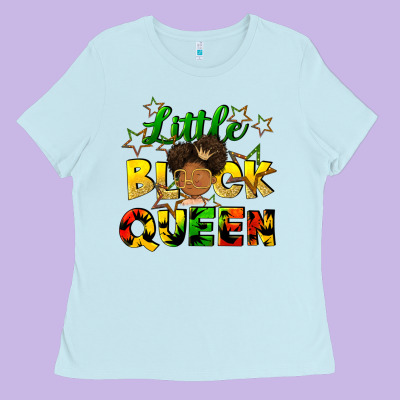 Little Black Queen Ladies Tee Designed By Fadigitalartstudio