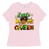 Bubblegum Pink Little black queen Ladies Tee - FaDigitalArtStudio