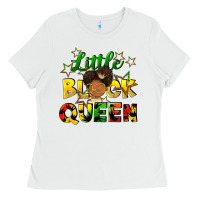 White Little black queen Ladies Tee - FaDigitalArtStudio