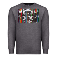 Charcoal Heather cowhide, leopard serape backgraund Premium Sweatshirt - JahusDesignShop