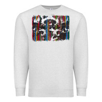 Oatmeal Heather cowhide, leopard serape backgraund Premium Sweatshirt - JahusDesignShop