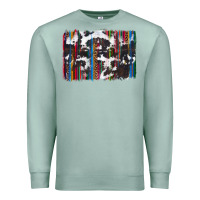 Seafoam cowhide, leopard serape backgraund Premium Sweatshirt - JahusDesignShop