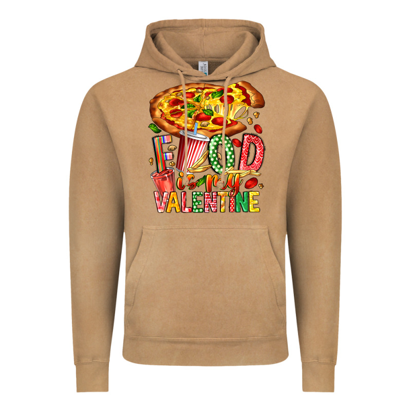 Food Is My Valentine Vintage Hoodie by CowhideDigitalArt | Teevron