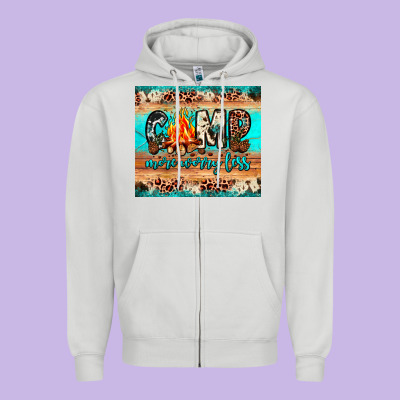Camp More Worry Less Zipper Hoodie Designed By Jahusdesignshop