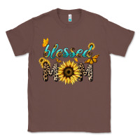 Chestnut Blessed mom sunflower butterfly mother's day Classic Tee - HowdyJamesFarm
