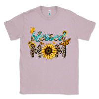 Lilac Blessed mom sunflower butterfly mother's day Classic Tee - HowdyJamesFarm