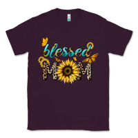 Plum Blessed mom sunflower butterfly mother's day Classic Tee - HowdyJamesFarm