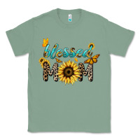 Sage Blessed mom sunflower butterfly mother's day Classic Tee - HowdyJamesFarm