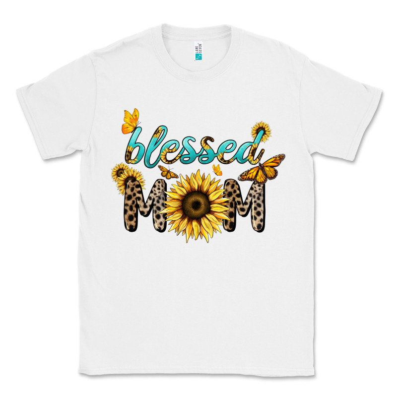 Blessed Mom Sunflower Butterfly Mother's Day Classic Tee by HowdyJamesFarm | Teevron