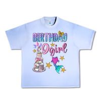 Grape Ice Birthday Girl 9 Urban Heavy Tee - BundleAndBundleShop
