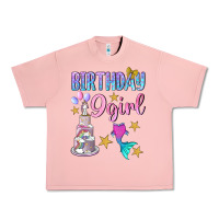 Salmon Birthday Girl 9 Urban Heavy Tee - BundleAndBundleShop