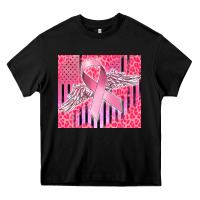 Black cancer awareness american flag Heavy Core Tee - CowGirlArtShop