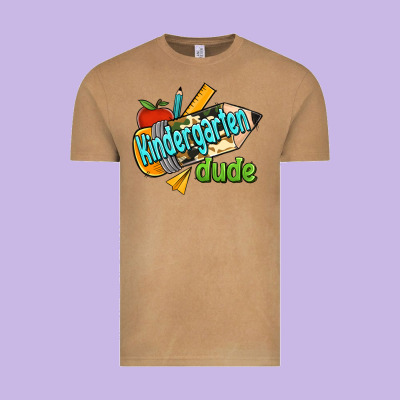 Kindergarten Grade Dude Vintage Tee Designed By Ranaportraitstore