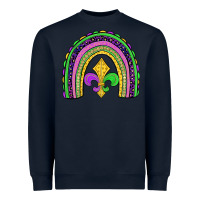 Navy mardi gras fleur de lis rainbow Heavyweight Sweatshirt - JahusDesignShop
