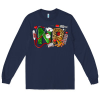Navy christmas nr nurse practitioner nurse Long Sleeve Tee - LillyAllenDesigns