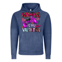 Vintage Denim gaming is my valentine Vintage Hoodie - CowhideDigitalArt