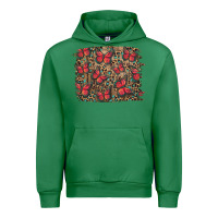 Emerald Easter Butterflies Background Urban Hoodie - RanaPortraitStore