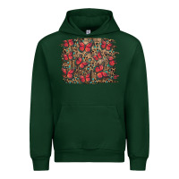 Forest Green Easter Butterflies Background Urban Hoodie - RanaPortraitStore