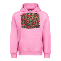 Fuchsia Pink Easter Butterflies Background Urban Hoodie - RanaPortraitStore