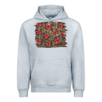 Heather Grey Easter Butterflies Background Urban Hoodie - RanaPortraitStore