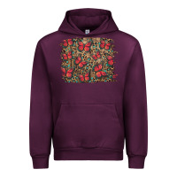 Mauve Wine Easter Butterflies Background Urban Hoodie - RanaPortraitStore