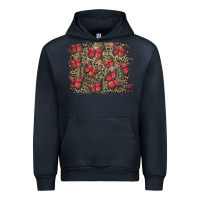 Navy Easter Butterflies Background Urban Hoodie - RanaPortraitStore