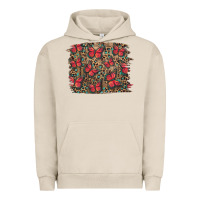 Pigment French Oak Easter Butterflies Background Urban Hoodie - RanaPortraitStore