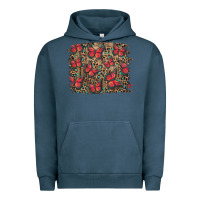 Pigment Midnight Navy Easter Butterflies Background Urban Hoodie - RanaPortraitStore