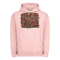 Pigment Salmon Easter Butterflies Background Urban Hoodie - RanaPortraitStore